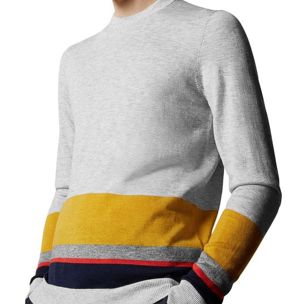 Ted Baker London Host Color Block Crewneck Sweater
